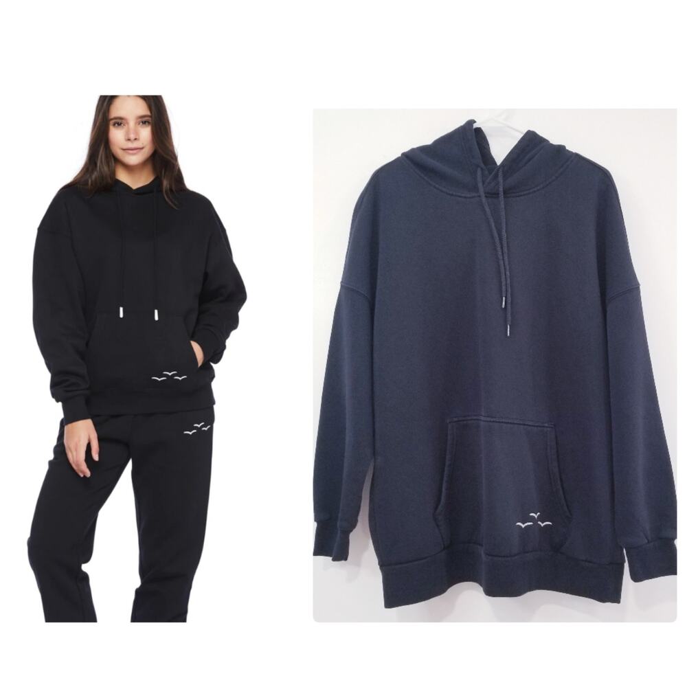 Lazypants Black Hoodie Pullover Sweater Comfort